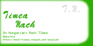 timea mach business card